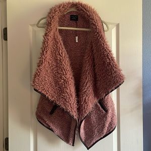 Fuzzy pink vest